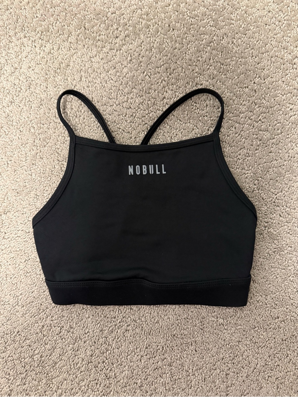 NOBULL Black High-Neck Racerback Sports Bra